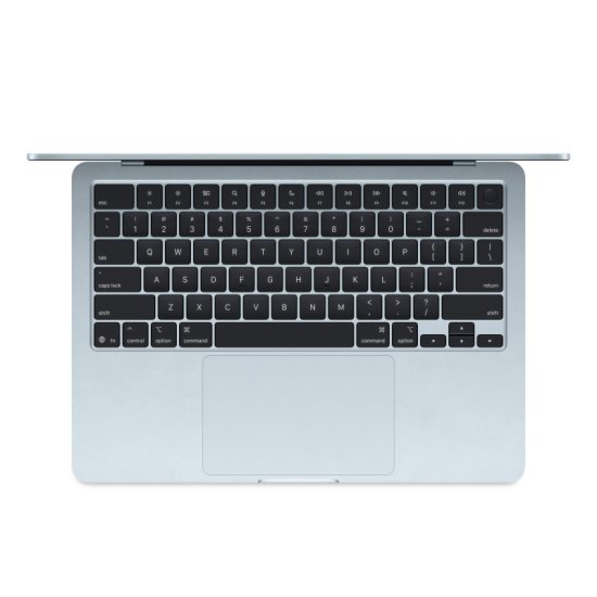 Изображение Apple MacBook Air 13" 2025 Небесно-голубой (MC6T4) (M4, 10-ядер CPU/8-ядер GPU, 16 ГБ, 256 ГБ SSD)